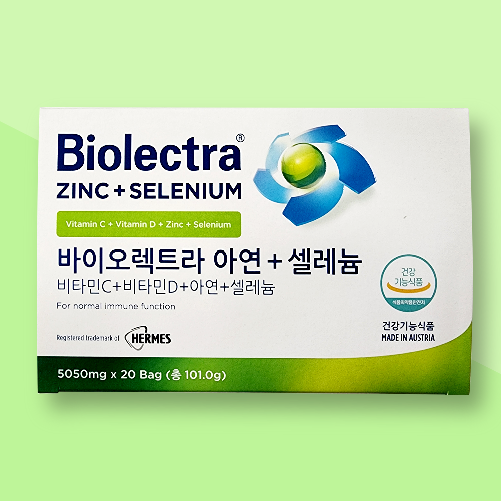 [약국] 헤어메스 바이오렉트라 이뮨 아연 셀레늄 20포