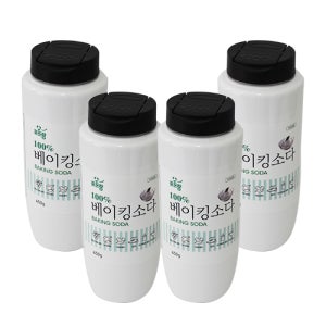 포프랑 100% 베이킹소다 450g 4개 간편하게 뿌려쓰는 용기형