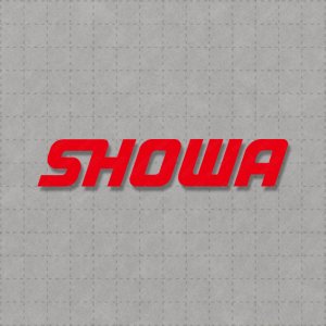 쇼와 스티커 SHOWA 자동차 레이싱 데칼 빨강 10cm x 1.9cm