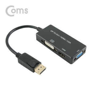 Coms DM453 디스플레이 포트 컨버터 3 in 1 DP to HDMI DVI VGA