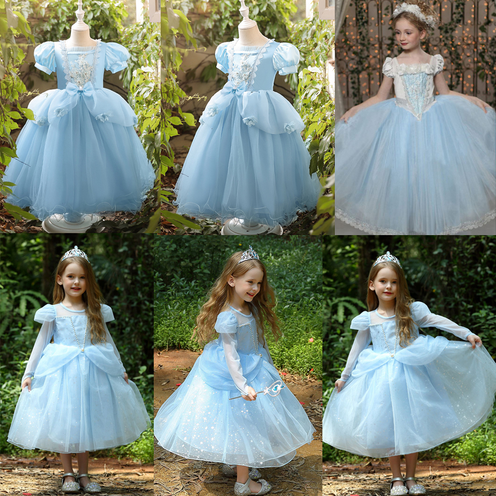 신데렐라 공주드레스 디즈니 공주옷 긴팔 원피스 생일파티 촬영룩 여아 어린이날 의상 선물