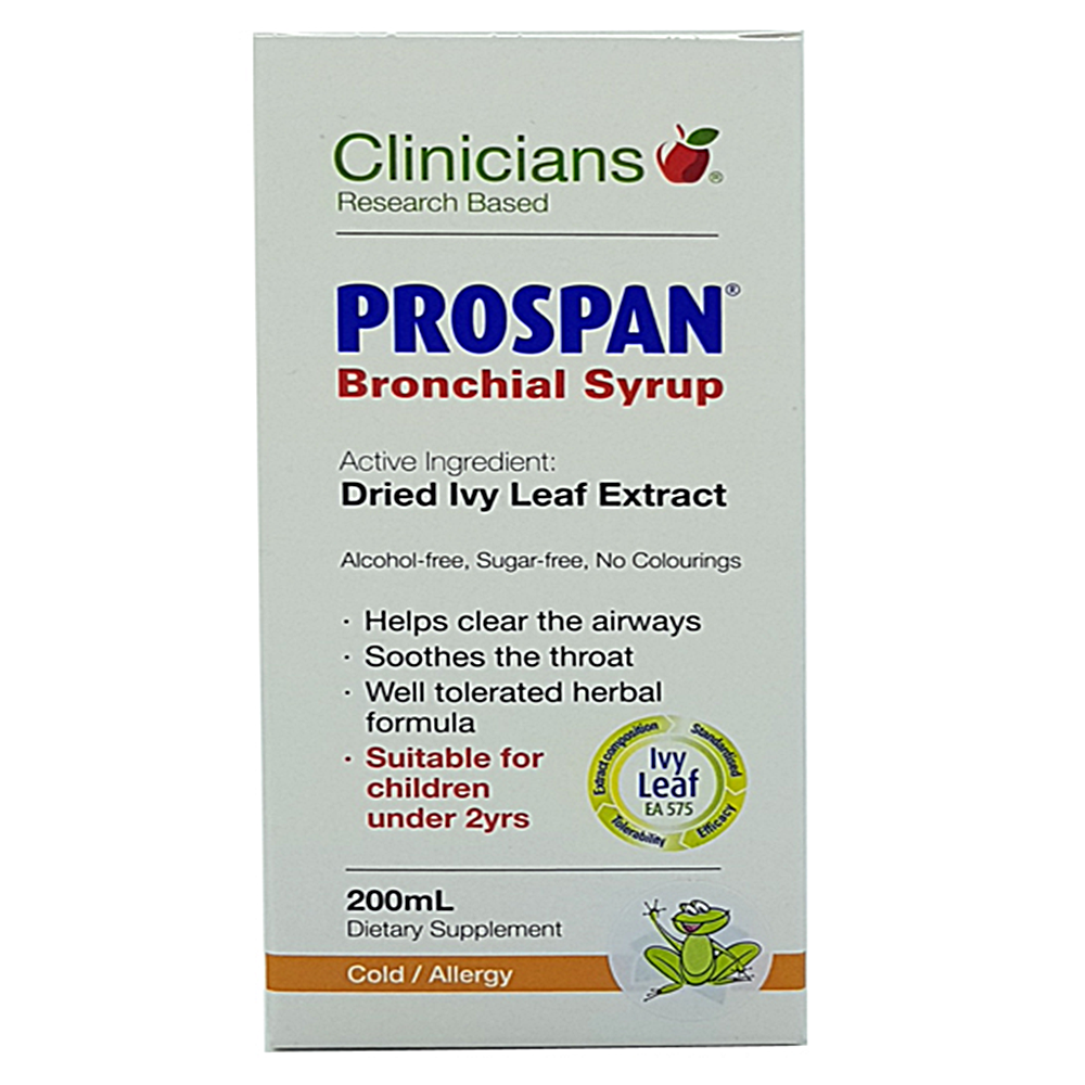 프로스판 <b>콜드 플루</b> 시럽 200ml 식물성 허브 아이비추출 클리니션스