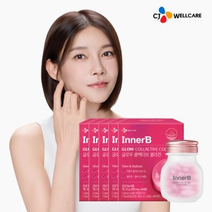CJ 이너비 글로우 콜렉티브콜라겐 (정) 엘라스틴 285달톤 비타민C 84캡슐, 5개