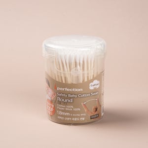 퍼펙션 신생아 라운드 면봉 200개입