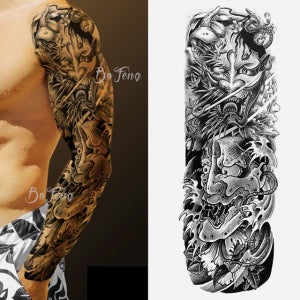 긴팔 타투스티커 이레즈미 문신 스티커 대형 TQB-01