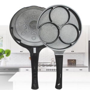 사이드 활용 퀸센스 3구 계란 후라이팬 호떡 전 에그 브런치 간식 국내 생산 다용도 팬케이크