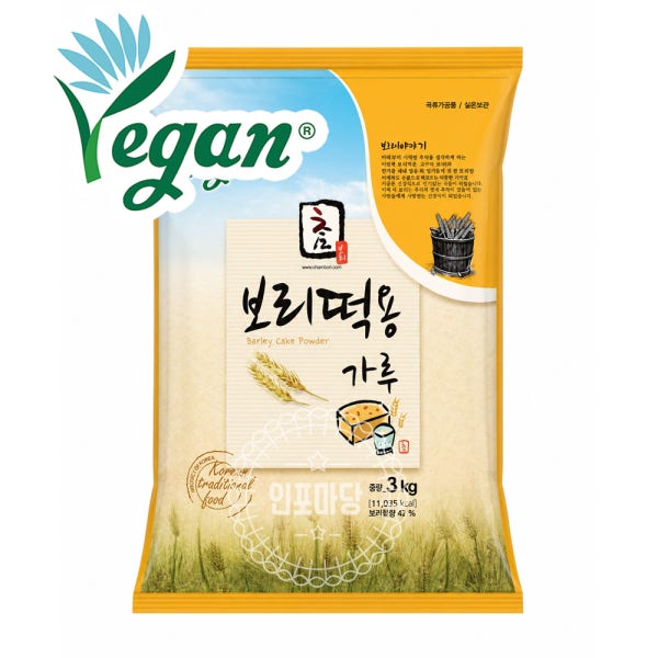 참 보리떡용가루 3kg, 술빵 (정성푸드, 늘보리 사용)