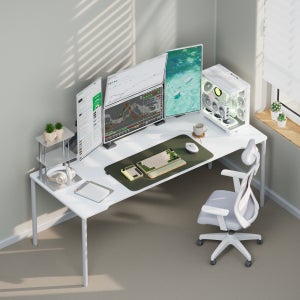 다가구 페르마타 네오 학생 게이밍 컴퓨터책상 사무실 철제 라운드 데스크 1500x600mm