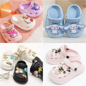 아기크록샌들 시나모롤 쿠로미 산리오 크록 스타일 여름 유아 슬리퍼 키즈 남아 여아 장화