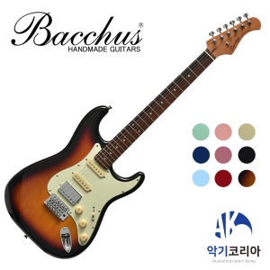 [헤드폰 앰프 지급] 바커스 BST-2RSM/R 일렉기타 SSH 로스티드 메이플 넥 스트랫 Bacchus
