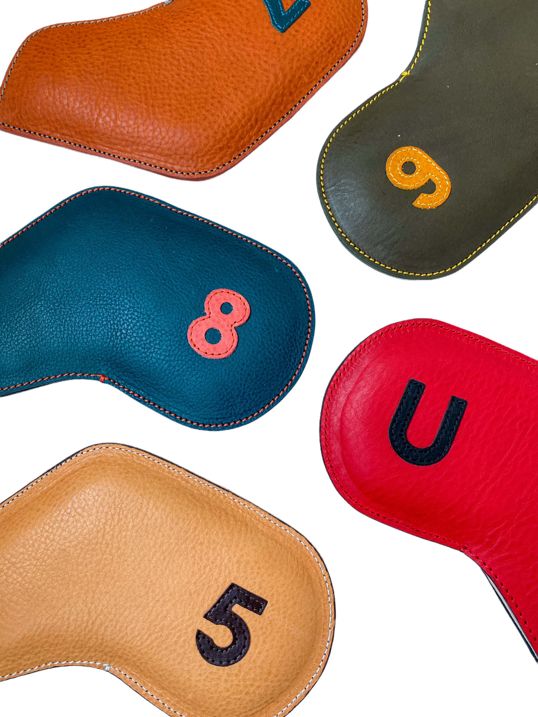 자석 가죽 아이언커버 세트 골프용품 선물 60대 남성 이니셜각인 가죽공방