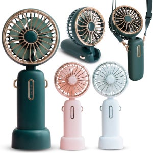 코어팬시 휴대용 미니선풍기 무소음 목걸이 무선 손선풍기 USB충전 4800mAh