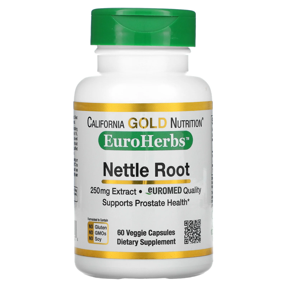 캘리포니아 골드 뉴트리션 쐐기풀 뿌리 추출물 EuroHerbs 250mg 60캡슐
