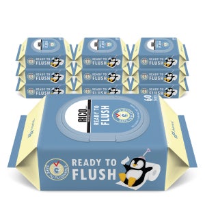 리꼬 변기에 버리는 비데물티슈 캡형 60매, 10개