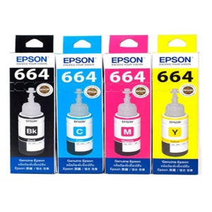 엡손 L550 L555 L565 프린터 충전 정품 T664검정 + T664칼라 잉크 4색 세트