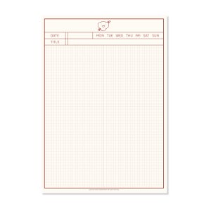 띵스토리 B5 조조 모눈 노트패드 떡메 떡메모지 대떡메