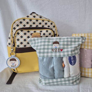 유치원 어린이집 입소준비물 투명 방수파우치 여벌옷 수건 기저귀 보관 다용도 정리백
