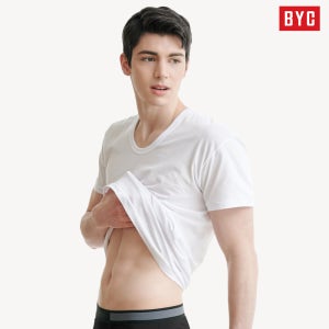 BYC 남성 반팔 런닝 후레쉬 코튼 5매 세트 부드러운 이너웨어 남자 속옷