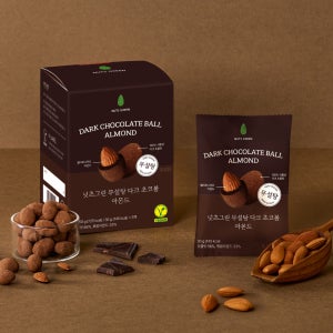 넛츠그린 무설탕 다크 아몬드 초코볼 150g 제로 초콜릿 저당 간식 단백질 초콜렛