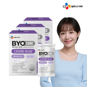 CJ 바이오코어 100억 다이어트 유산균 체지방 감소 소주연 유산균 30캡슐, 3개