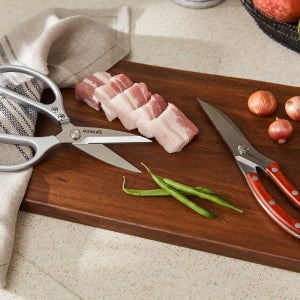 크린위즈 싹다잘라 잘드는 만능 강력 주방가위 2종 세트(스텐+우드)