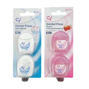 CI FLOSS MINI치실 10m 2개입 1세트 화이트케이스(민트향) 핑크(딸기+체리향)