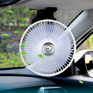 자동회전 차량용 선풍기 12V 24V 자동차 지게차 중장비 화물차 대형 트럭 버스