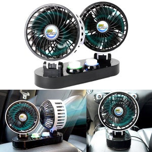 ECO 3D 트윈 차량용 선풍기 5인치 12V/24V 카팬 소켓 트럭 포터 화물 차 버스