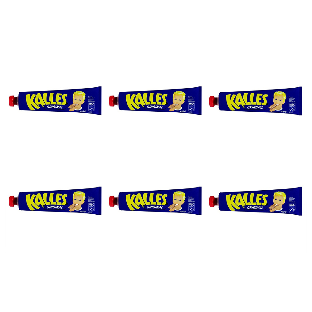 칼레스 훈제 대구알 스프레드 오리지널 190g 6개 Kalles Kaviar Creamed Smoked Fish Roe Spread