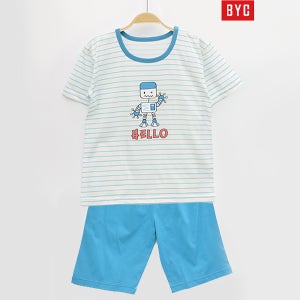 BYC 주니어 아동 여름내복 반팔 5부 7부 순면. 냉감 초등학생 어린이 실내복