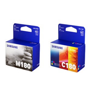 삼성 SL-J1770FW 프린터 정품 잉크 M180검정 + C180칼라 세트