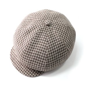 카펠리피치오 비엘레세 CAPPELLIFICIO BIELLESE - BROWN HOUNDTOOTH CANAPA COUGAN