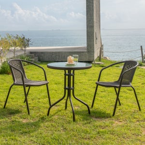 마누카 카페 야외테이블 세트 테라스 정원 야외용 테이블 2인 세트