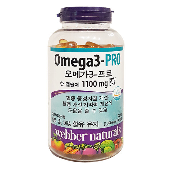 <b>웨버내추럴</b> 오메가3 프로 1390mgx180캡슐