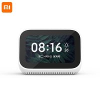 원래 Xiaomi AI 터치 스크린 블루투스 호환 5.0 스피커 디지털 디스플레이 알람 시계 WiFi 스마트 연결 Mi 스피커