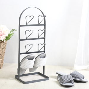 모노프레임 철제 하트 4족 실내화 걸이 거실 실내 인테리어 소품 소형 가구