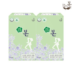 유기농본 생리대 대형 24P x 2팩