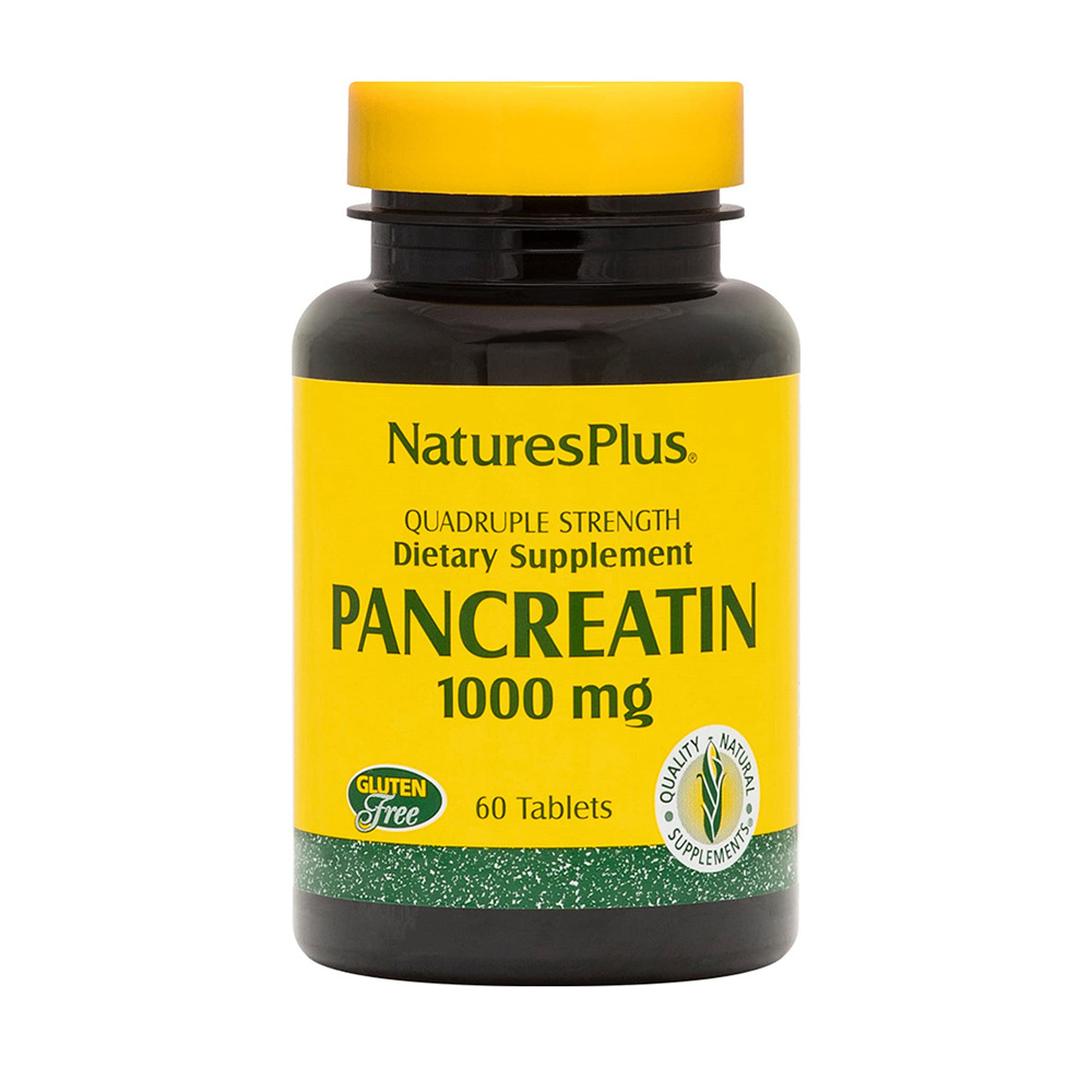 NaturesPlus Pancreatin 네이처플러스 판크레아틴 1000 mg 60정