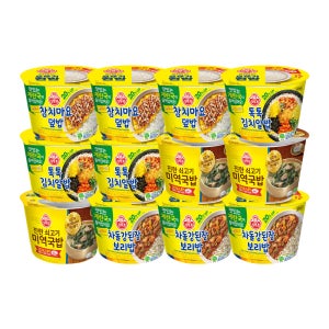오뚜기 컵밥 참치마요덮밥 3개 + 톡톡김치알밥 3개 + 진한쇠고기미역국 3개 + 차돌된장보리밥 3개