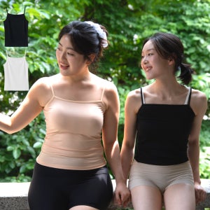 끈나시 여성 면 모달 민소매 데일리 슬리브리스 이너 나시티 티셔츠 빅사이즈 크롭 브라 탑