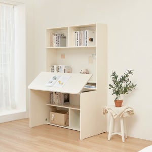 레이디가구 코튼 각도조절형 주니어 학생 책상세트 1200 (오픈형)