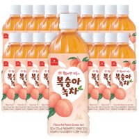 (무료배송)웰그린 스위츠 복숭아녹차 500ml 20개 /대용량 액상 음료수