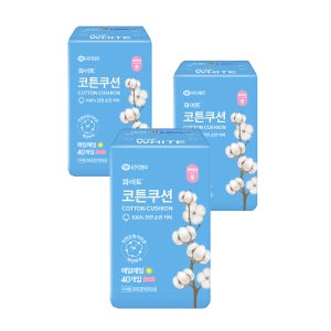 화이트 코튼쿠션 팬티라이너 롱 40개입x3팩 애니데이