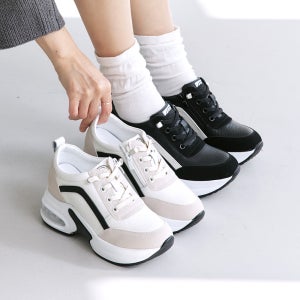 슈리오 키높이운동화 소가죽 에어 여성 스니커즈