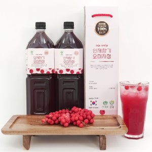 인제향기 생 오미자청 100% 원액 발효진액 액기스 엑기스 1.5L 2병 선물용 대용량 업소 카페용 농장직송 수제 전통방식 물 한방울 넣지않은 100%자연숙성