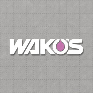 와코스 WAKOS 스티커 A타입 흰색 분홍 10cm x 2.1cm