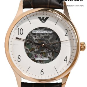 E국내품 이태리 아르마니 남자 오토매틱 시계 AR1920 브라운 41mm 화이트 다이얼 선물포장