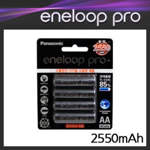 [파나소닉 정품] 에네루프 프로 AA 2550mAh 4알/AAA 950mAh 4알 고용량 충전지/eneloop pro AA/AAA 4알 선택/배터리/건전지/플래시/스토로보