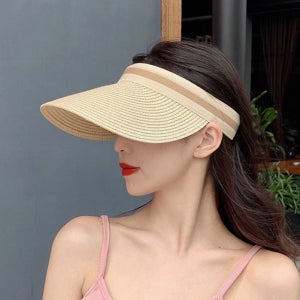 [랄라닷] 여성 썬캡 라탄 자외선차단모자 썬바이저 선캡 라피아