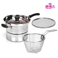 퀸센스 실속 찜국수냄비 18cm 스텐 찜판 채망 포함